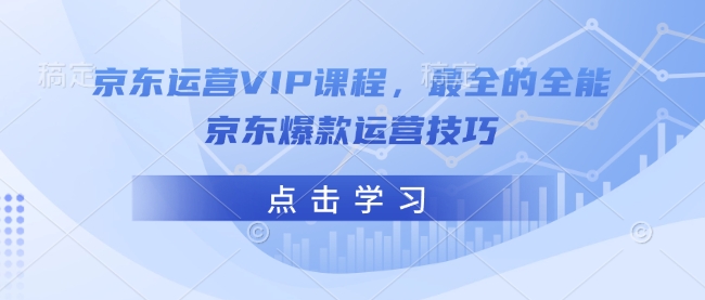 京东运营VIP课程，最全的全能京东爆款运营技巧-985网创