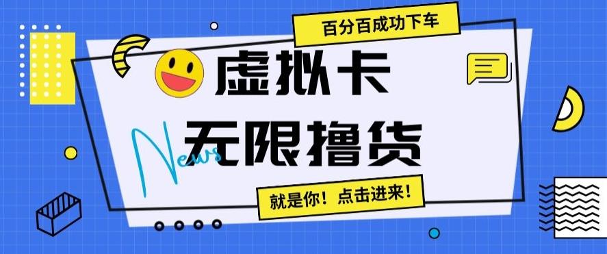 虚拟卡无限撸货，百分百成功下车【仅揭秘】-985网创