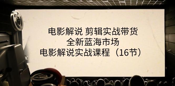 电影解说 剪辑实战带货全新蓝海市场，电影解说实战课程(16节-985网创
