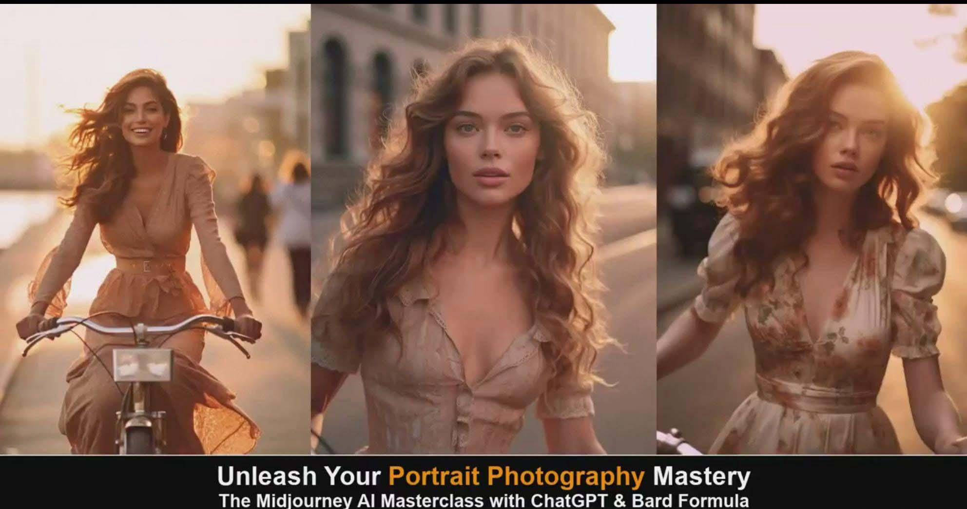 图片[4]-(9312期)Midjourney v5 ChatGPT 和 Bard AI人工智能人像摄影大师班-15节-中英字幕-985网创