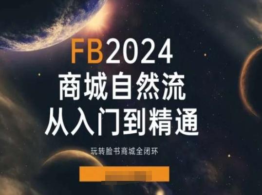 2024Faceboo商城自然流(从入门到精通)，玩转脸书商城全闭环-985网创