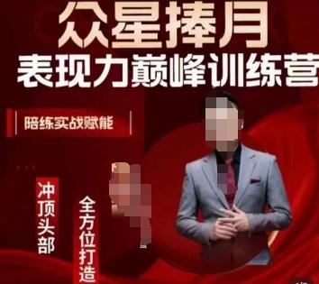 众星捧月表现力巅峰训练营，全方位打造，陪练实战赋能-985网创