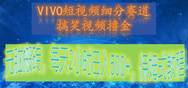 VIVO短视频细分赛道，搞笑视频撸金，无脑搬砖，每天2小时日入500+，保姆式教程-985网创