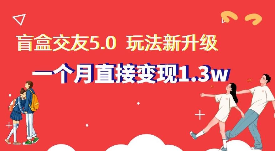 盲盒交友5.0，玩法全新升级，一个月直接变现1.3W，新手小白轻松上手【揭秘】-985网创