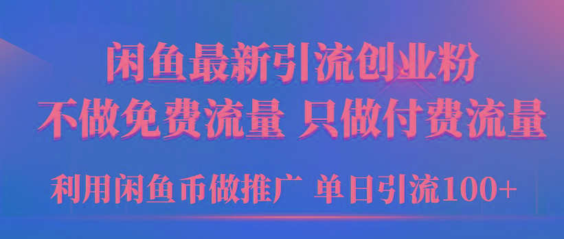 (9584期)2024年闲鱼币推广引流创业粉，不做免费流量，只做付费流量，单日引流100+-985网创