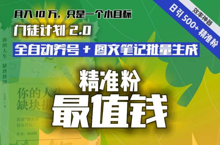 【流量就是钱】日引流500+各类目精准粉神器：全自动养号+图文批量生成。从此流量不愁，变现无忧！-985网创